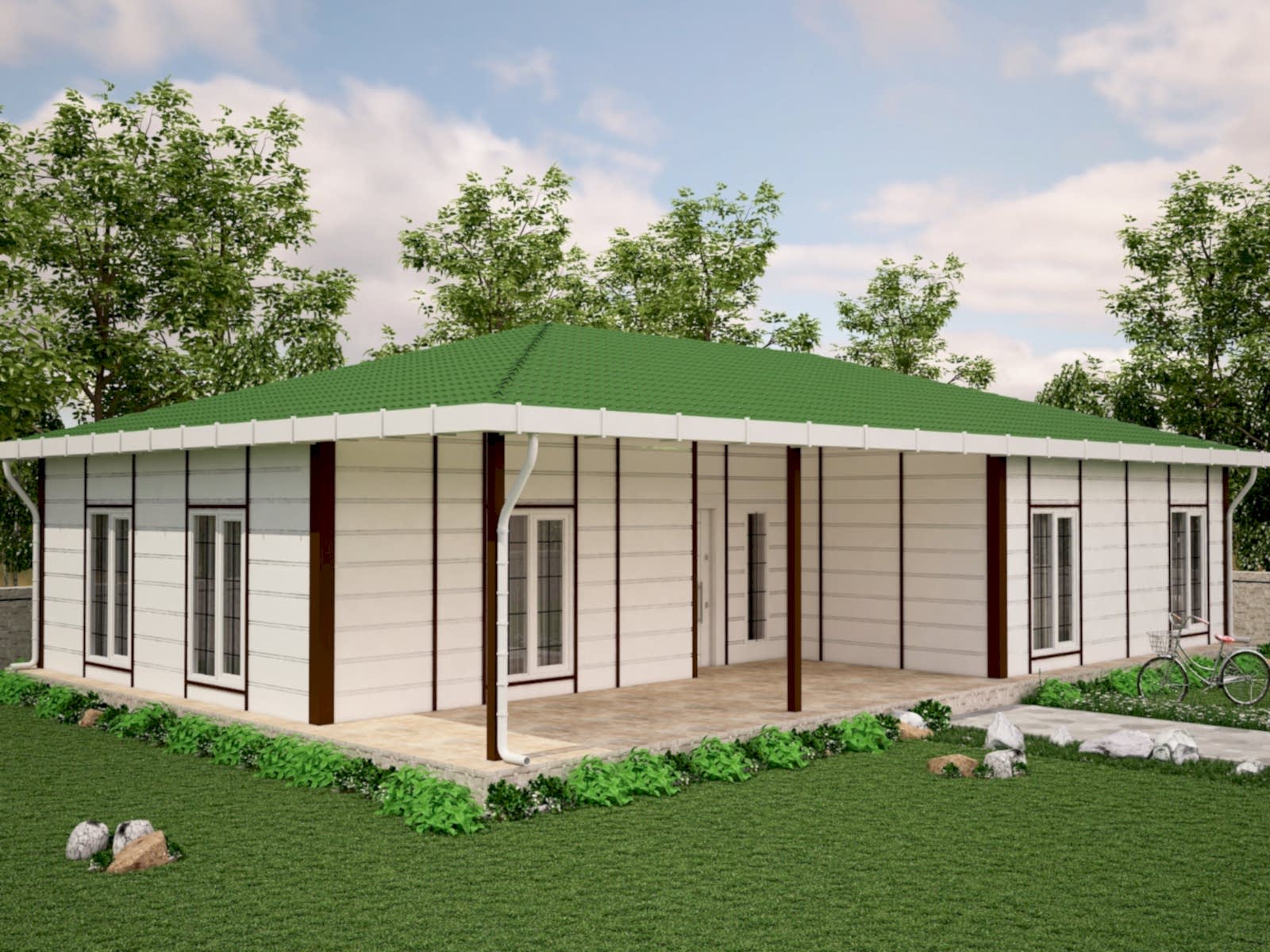 125 m2 Çelik Tek Katlı Konut