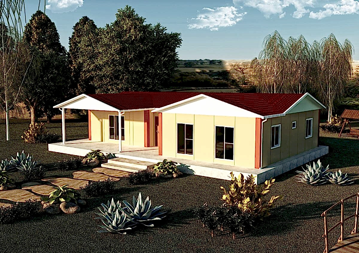 122 m2 Prefabrik Tek Katlı Konut