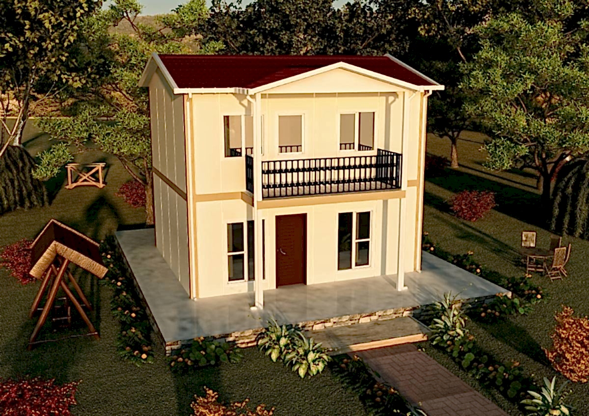 84 m2 Prefabrik Çift Katlı Konut